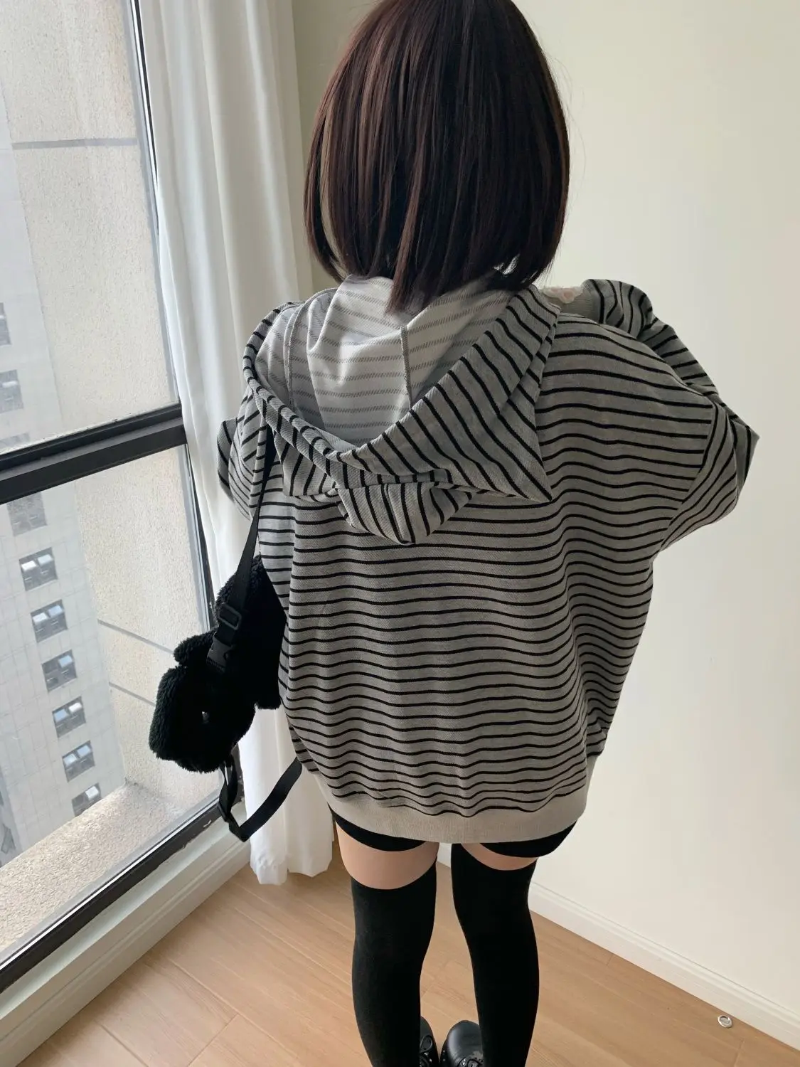 NiceMix Cutecore Jirai Kei Cat Ear Cute Oversized Hoodie Women Y2k Kawaii Zip Up Harajuku Худи Кофта
