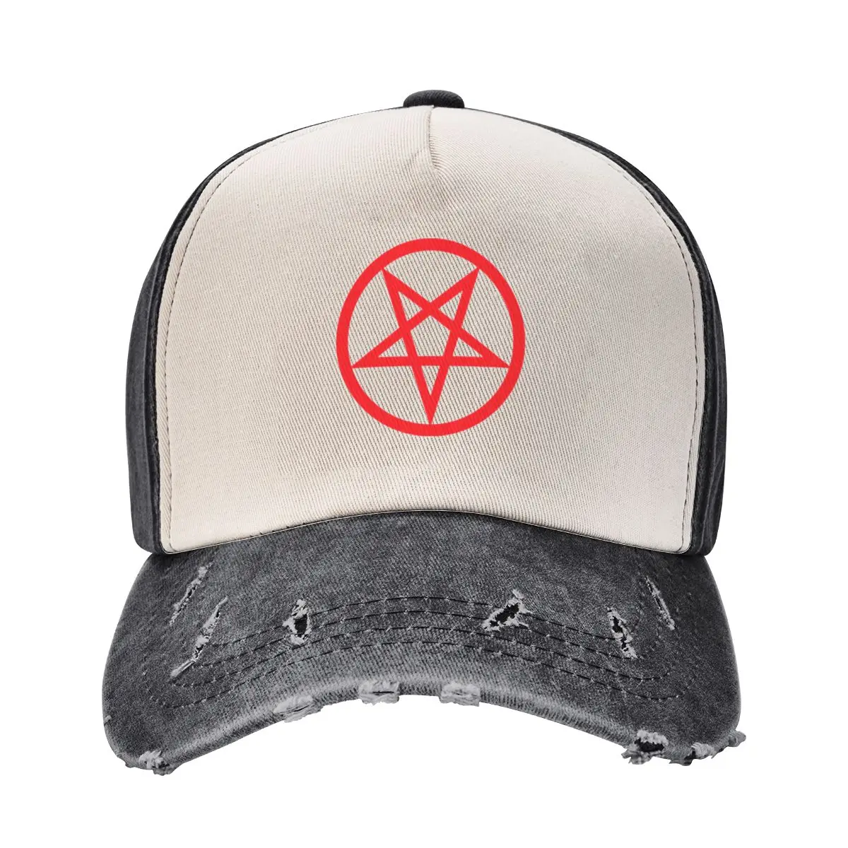 Red Upside Down Pentagram Baseball Cap Streetwear Luxury Brand Brand Man cap Ball Cap Women Men's