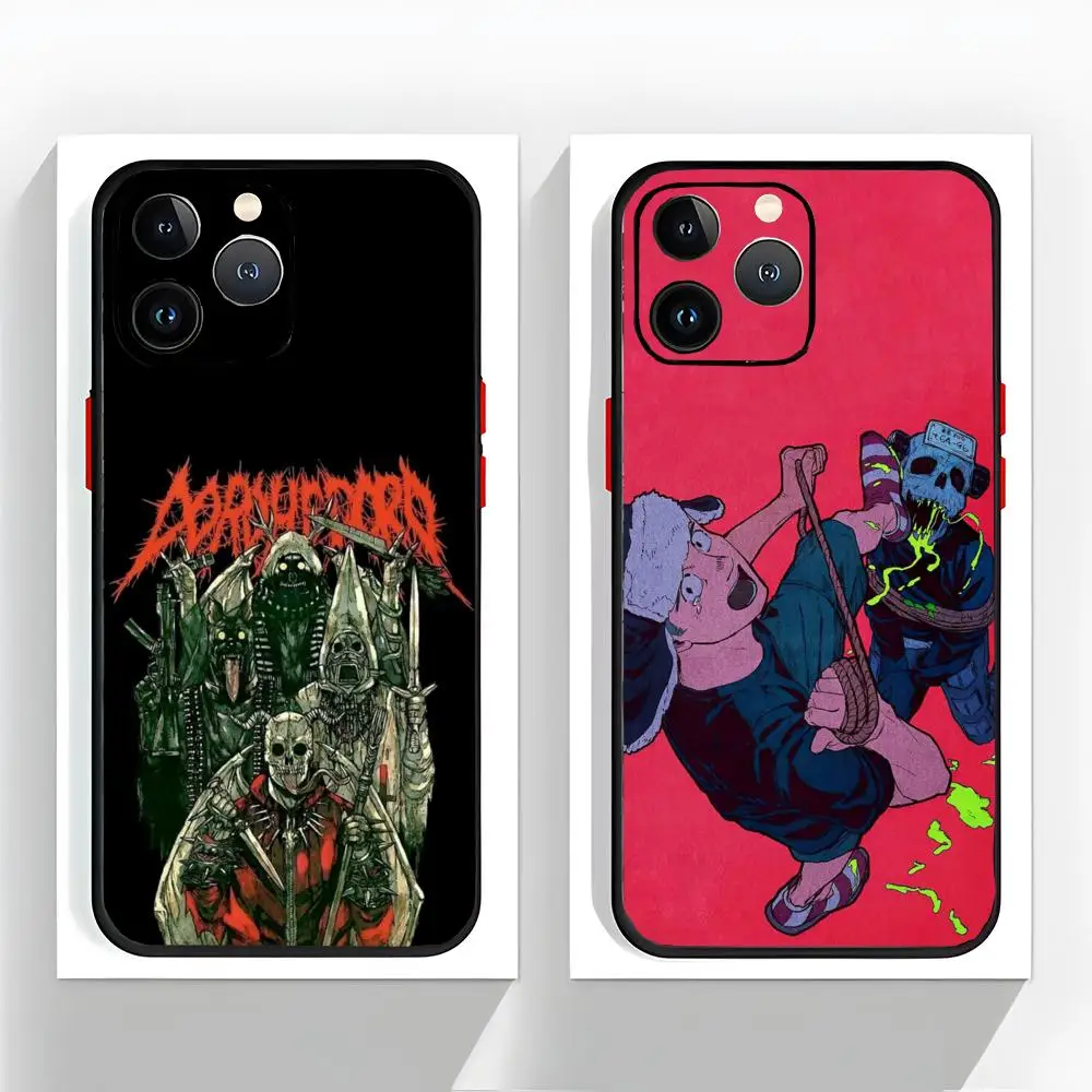 anime bizarre D-Dorohedoro Phone Case Black Matte Thin Anti-collision Phone Case For IPhone17 16 15 14 ProMax