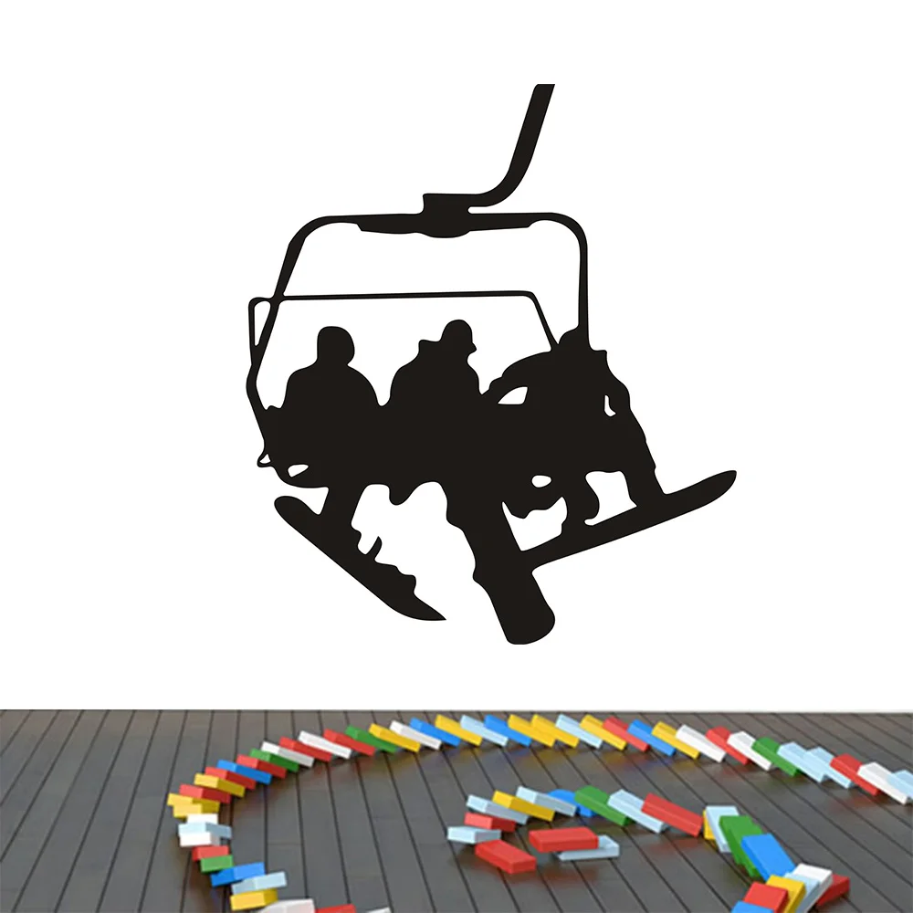 ملصقات حائط على الجليد رياضية شتوية ثلجية من الفينيل مقاس 56 × 64 سم