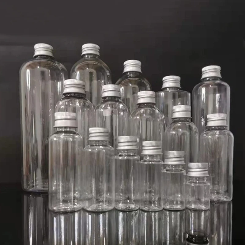 

10pcs Plastic Liquid Sampling Bottle Aluminum Cap Clear Cosmetic Sample Storage Containers Travel Outdoor Supplies