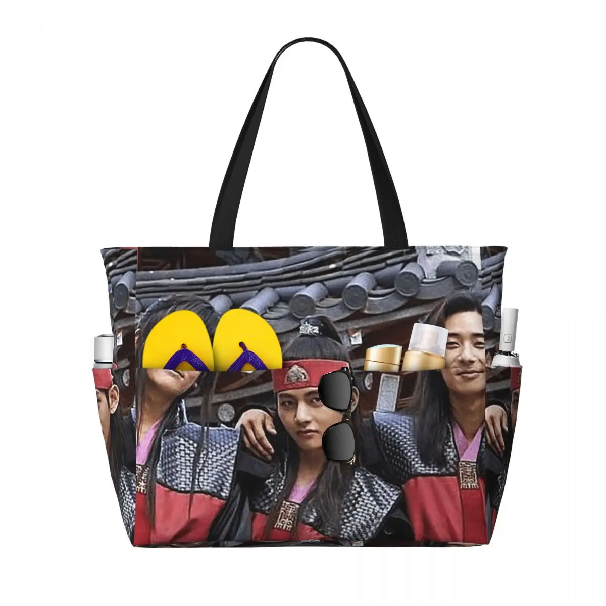 Cast Of Hwarang TV Beach Tote Bag Sport Gym Yoga Duffle Large Tote Bag Women Travel Bag Fitness bag