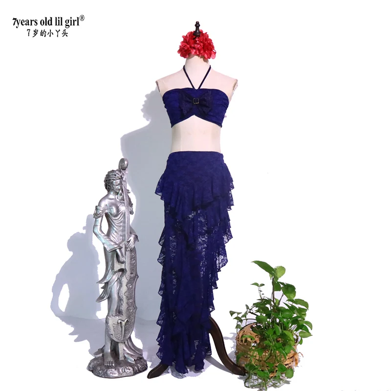 Tribal Belly Dance Practice Performance Dress Korean Lace Suit Brand Design multiple colors CBB06