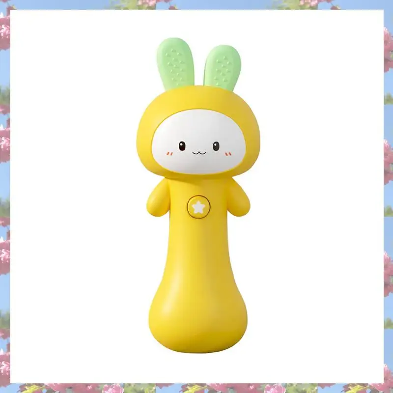 L81A 2025-Bunny Giocattolo con sonaglio per bambini con suono leggero Giocattolo interattivo per dentizione e sensoriale Ideale per cestino pasquale per bambino