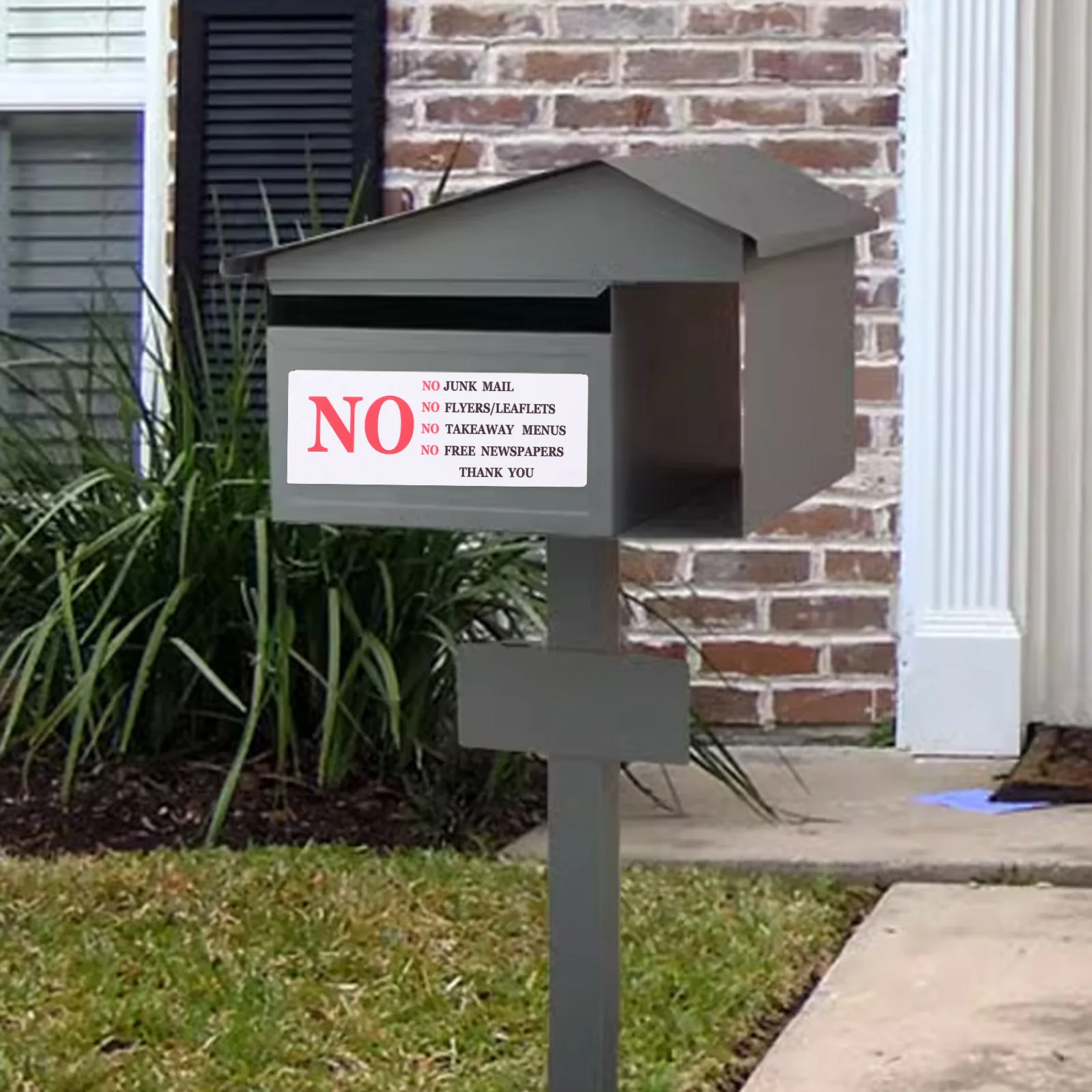 

2pcs Mailbox Warning Sticker No Junk Mail Sign Self-Adhesive Waterproof Outdoor Decal Management Solution For Homeowners