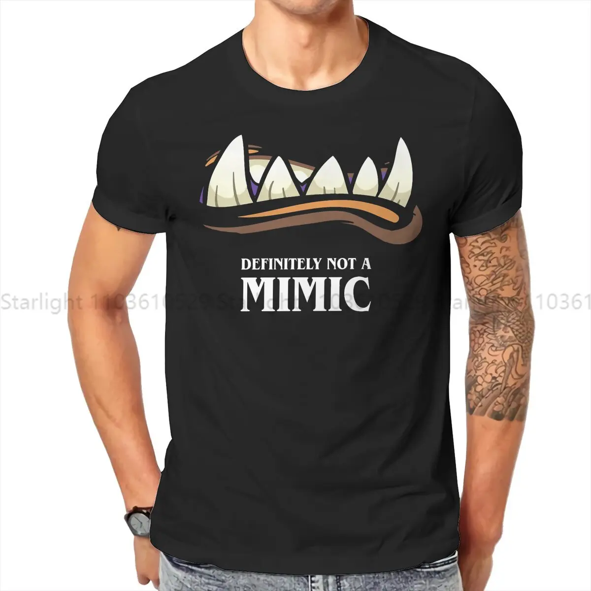 Definitely Not A Mimic Tabletop TShirt For Men DnD Game Clothing Style T Shirt Soft