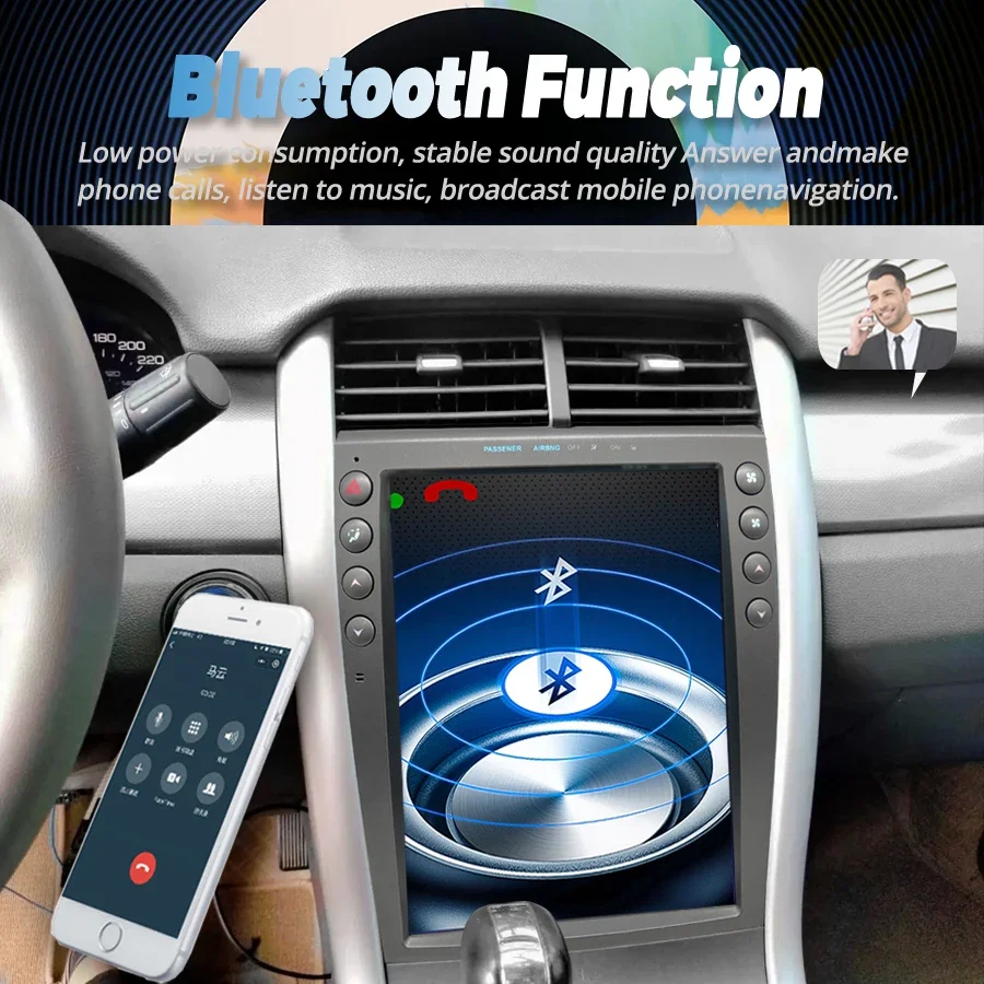 12,1 pulgadas para Ford Edge 2008-2014 Android 13 reproductor Multimedia navegación Gps para coche unidad principal de Radio estéreo Qualcomm con Wifi 4g