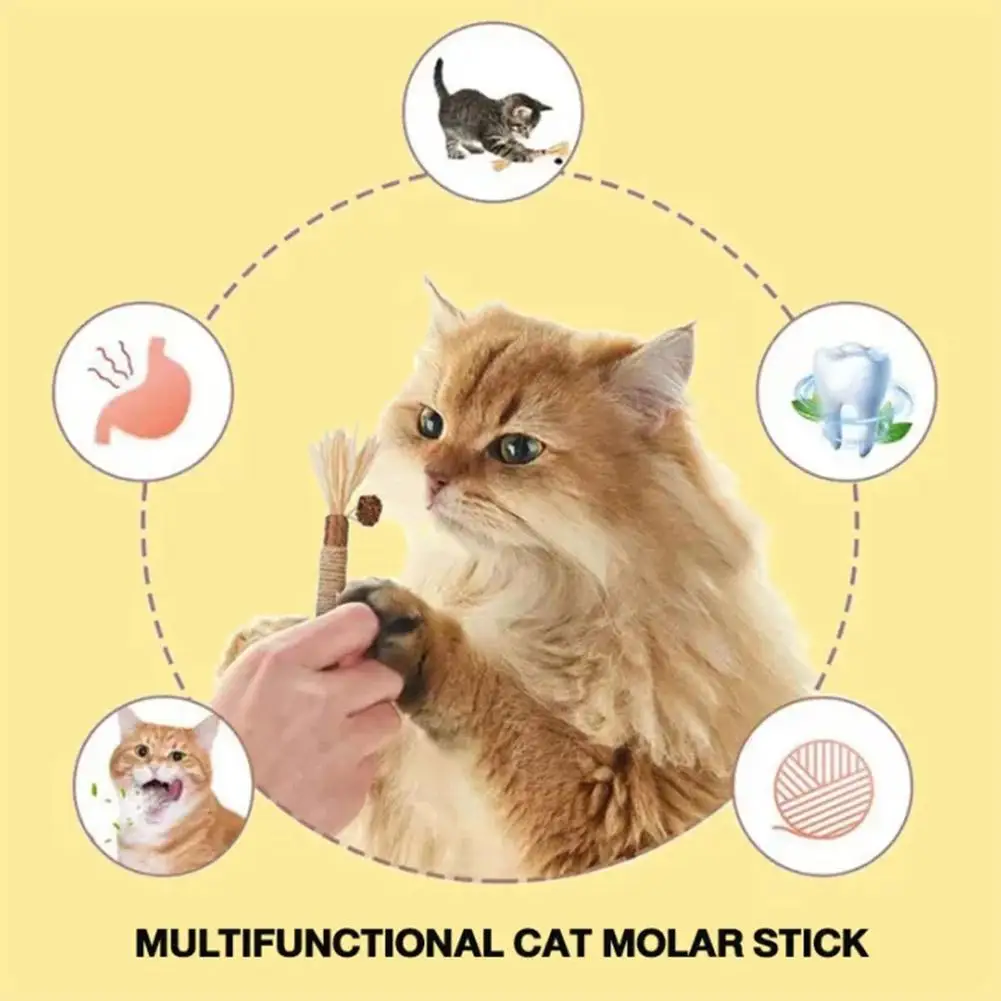 Cat Toys Silvervine Chew Stick Kitten Treat Catnip Toy Natural Stuff With Catnip For Cleaning Teeth Indoor Dental I2N3