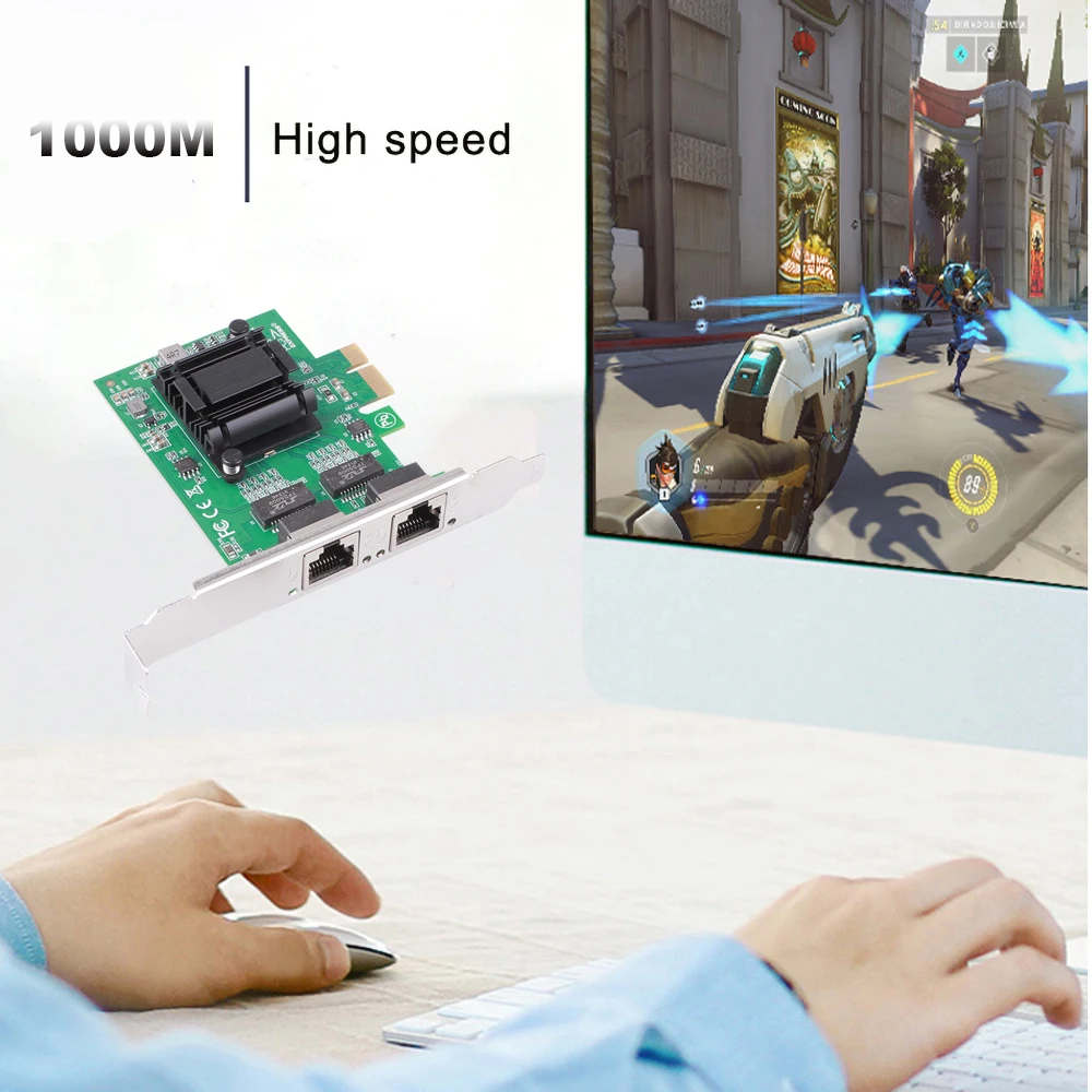 10M/100M/1000Mbps PCIe Lan Adapter Gigabit Ethernet PCI Express PCI-E Network Card 1Gbps RJ45 LAN Adapter PCIe Converter for PC