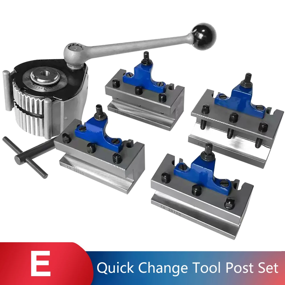 45#Steel E European Style 40-position Quick Change Tool Holder Post set for Swing Dia 200-400mm,QCTP Turret Kit