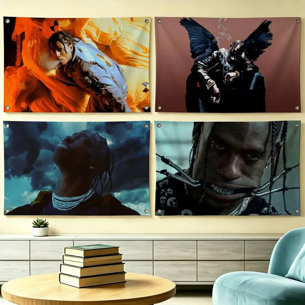 Popular Rapper T-Travis Scott Flag Suitable For Party Club Outdoor Interior Wall Decoration Banner Fans Gift