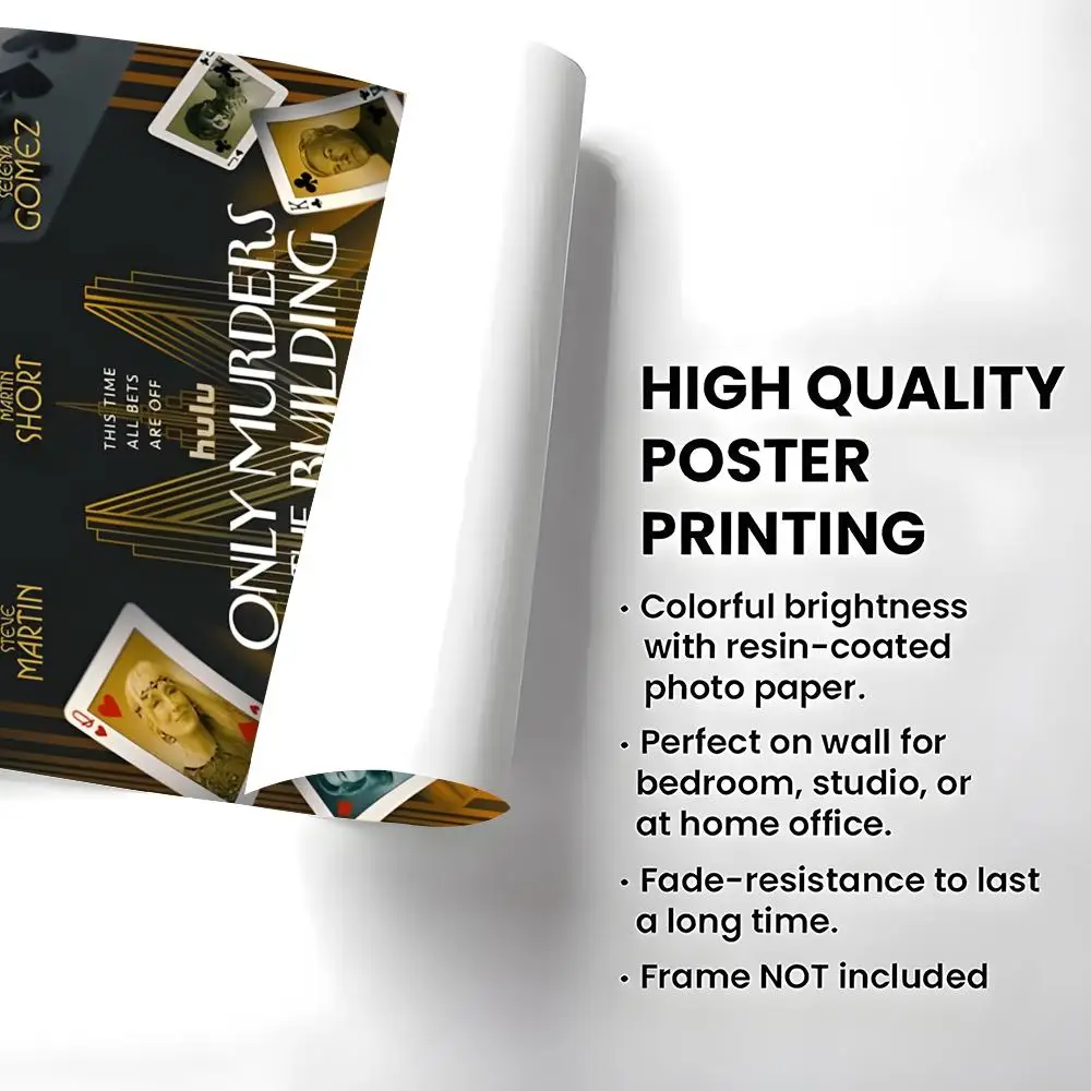 Drama Only Murders in Building Poster High-definition  poster stickers, suitable for bedroom, living room, home decoration