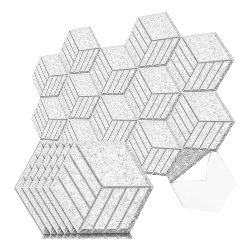 

12 Pack Self Adhesive Acoustic Panels 14 X 12 X 0.4Inch Soundproof Wall Panels C-AT20