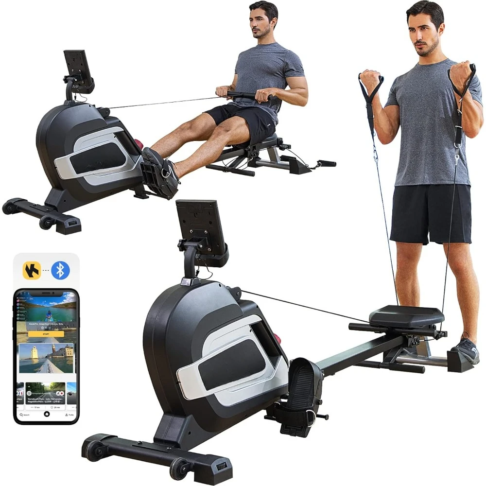 

Tablet Holder and Comfortable Seat Cushion Diet Folding Rower With Combination Strength Exercise Fitness Equipment Home Gym Body