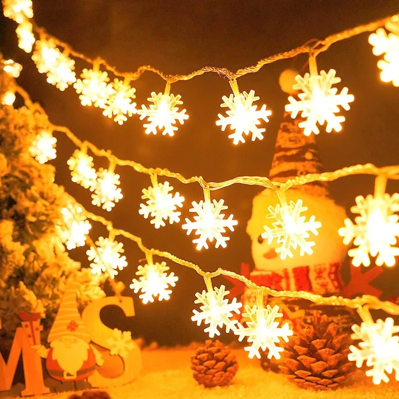 

Snowflake Lights String LED Festoon Light USB/Battrly Christmas Tree Light Aesthetic Room Wedding Party Christmas Decor