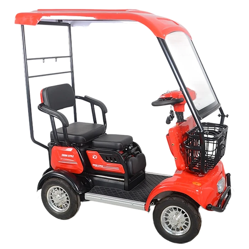 Wholesale Q2 Electric Four-wheeled Scooter Home Pick-up And Drop-off Children With Shed Battery Car, Elderly Elderly Sightseeing