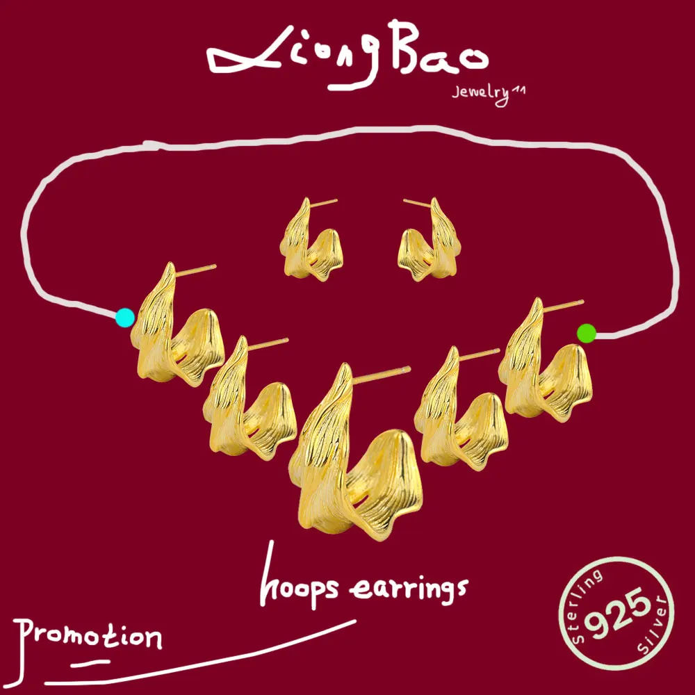 

Fashionable Earrings Minimalist wild irregular surface texture Handmade Design Stamp 925 Sterling Silver Charm Jewelry Gift 2026