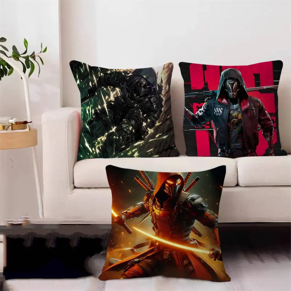 

G-GHOSTRUNNER Cartoon Game Pillow Gift Home Office Decoration Bedroom Sofa Car Cushion Cover Case 45x45