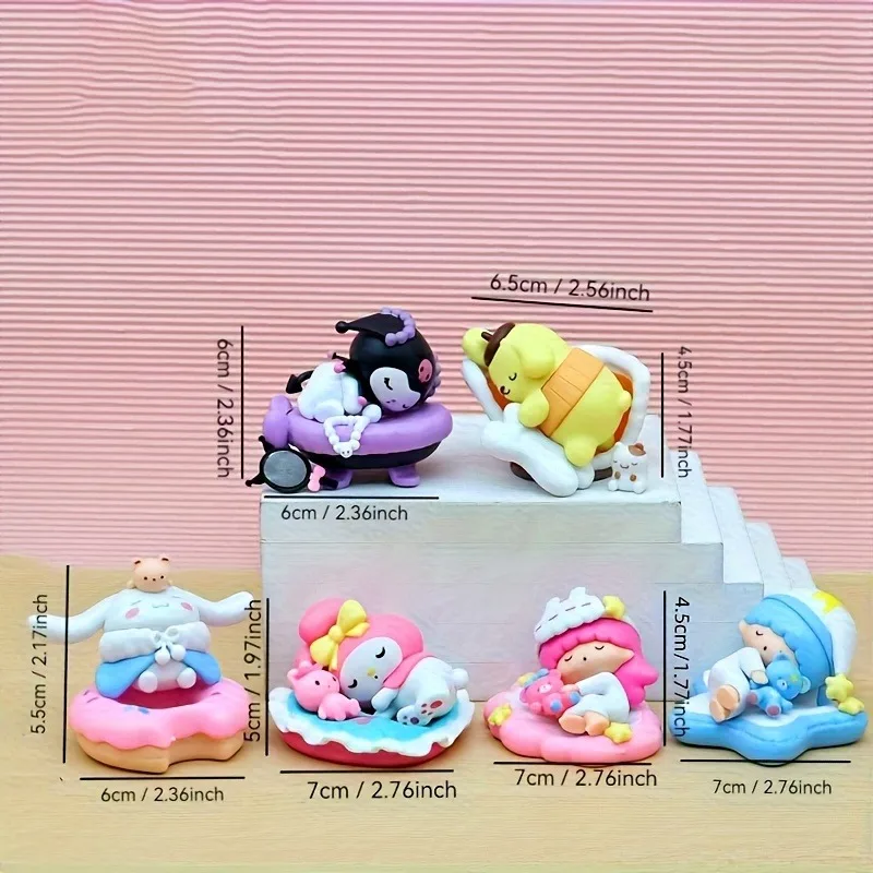 

6PCS Sanrio Hello Kitty series handmade hanging ornaments and keychain decorations - hollowed out gift car