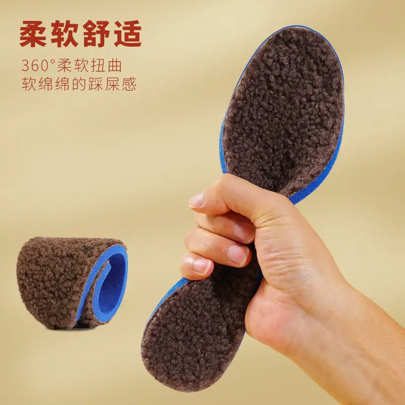 1/5 paia di solette per scarpe invernali ispessite isolate in pelliccia di agnello per bambini antigelo soffici e senza odori confortevoli con imbottitura in spugna