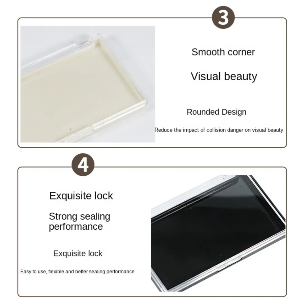 방진 플라스틱 속눈썹 보관함 사각형 투명 인조 속눈썹 전시 보관함