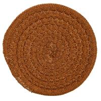 Braided Drink Coasters Living Room Small Round Cup Coasters 8X Absorbent Round Handmade Heat-Resistant Woven Hot Pads Hot Pads