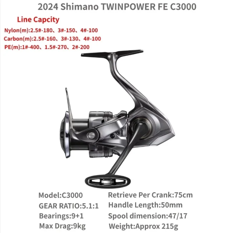 2024 SHIMANO Twin Power TWINPOWER FE Saltwater Spinning Fishing