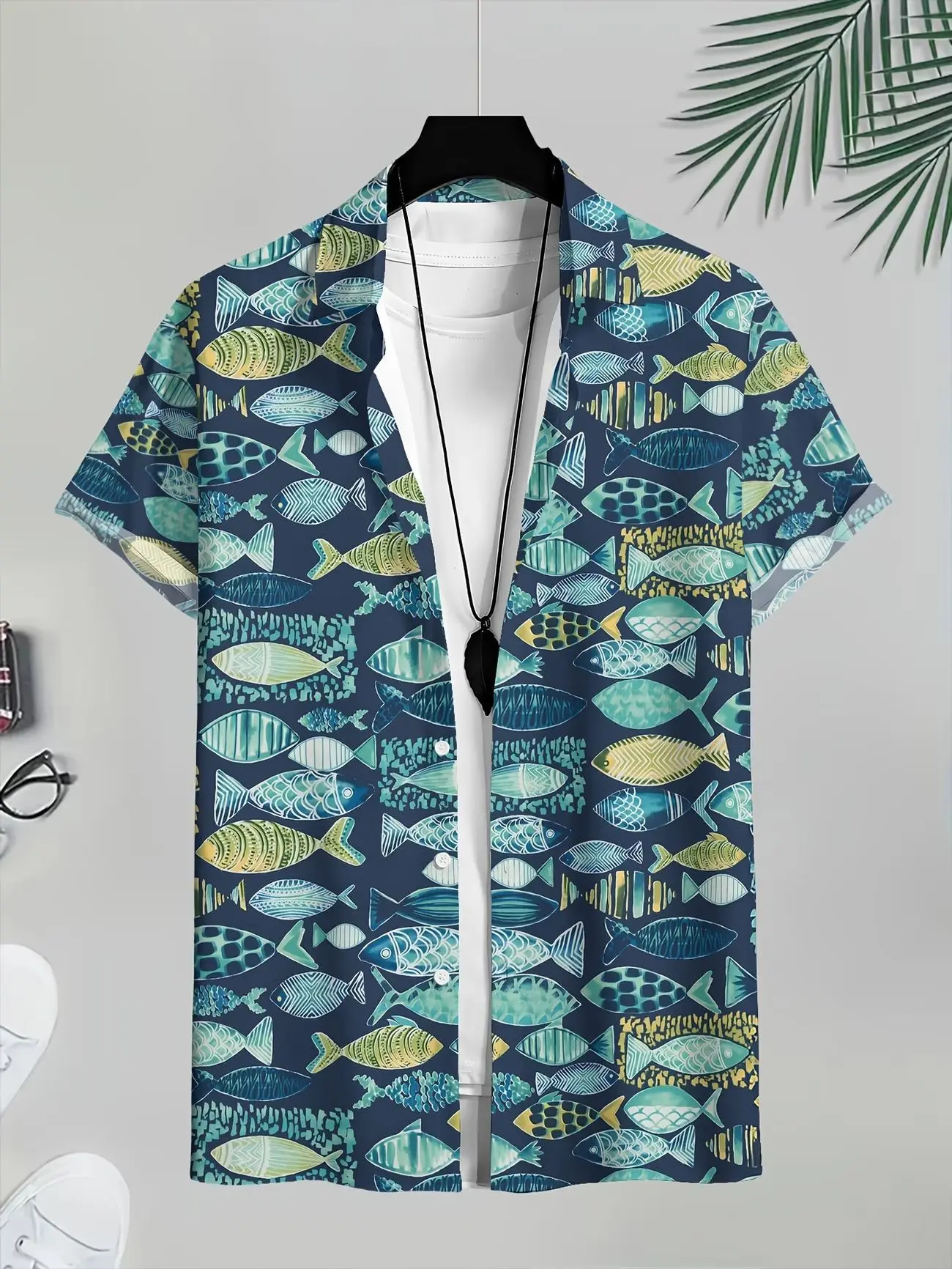 Summer Men's Casual Shirt with Gold Pattern Ancient Egyptian Symbols 3D Print - Street Fashion Quick-Drying Shirt