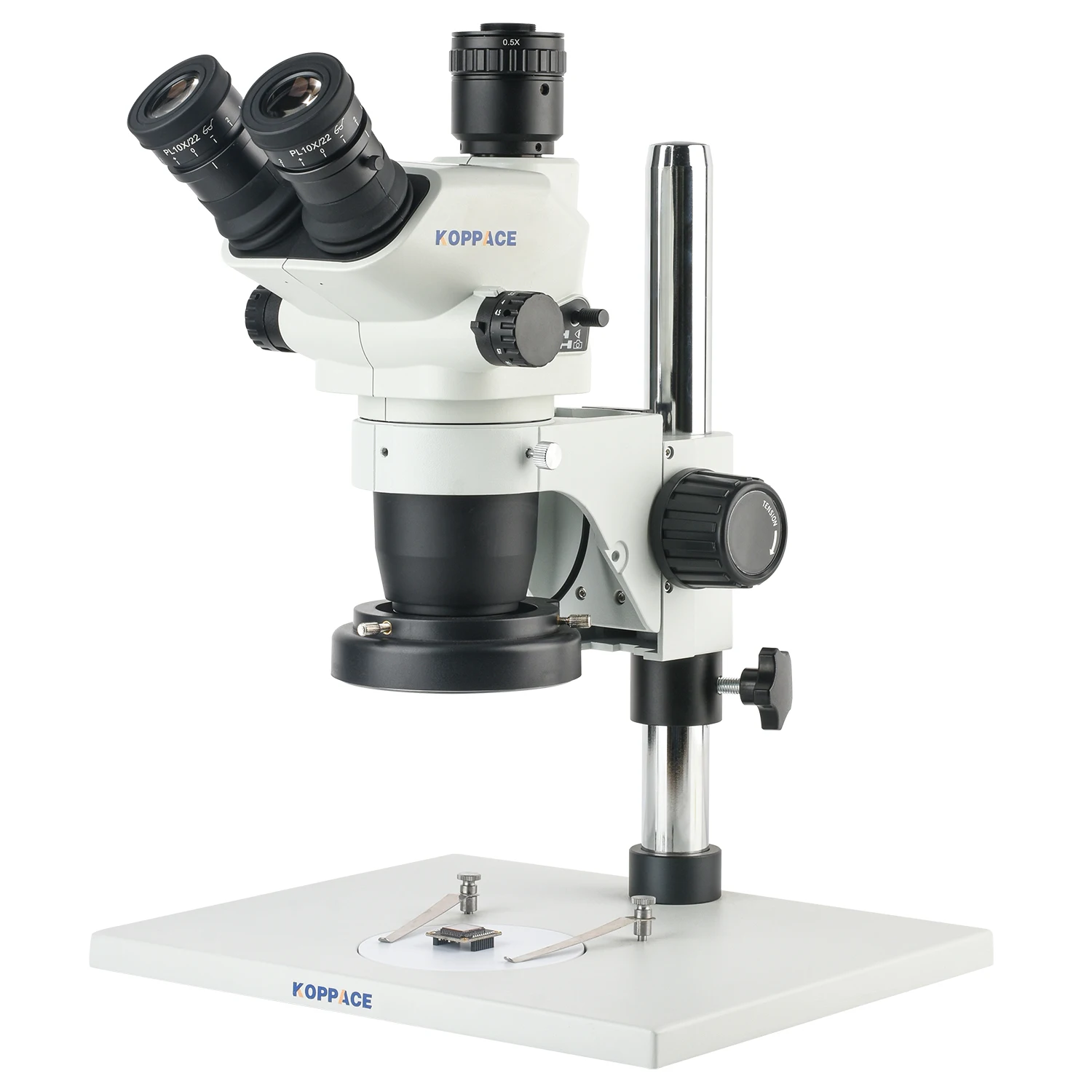 KOPPACE 6.7X-45X Trinocular Stereo Microscope Continuous Zoom Lens