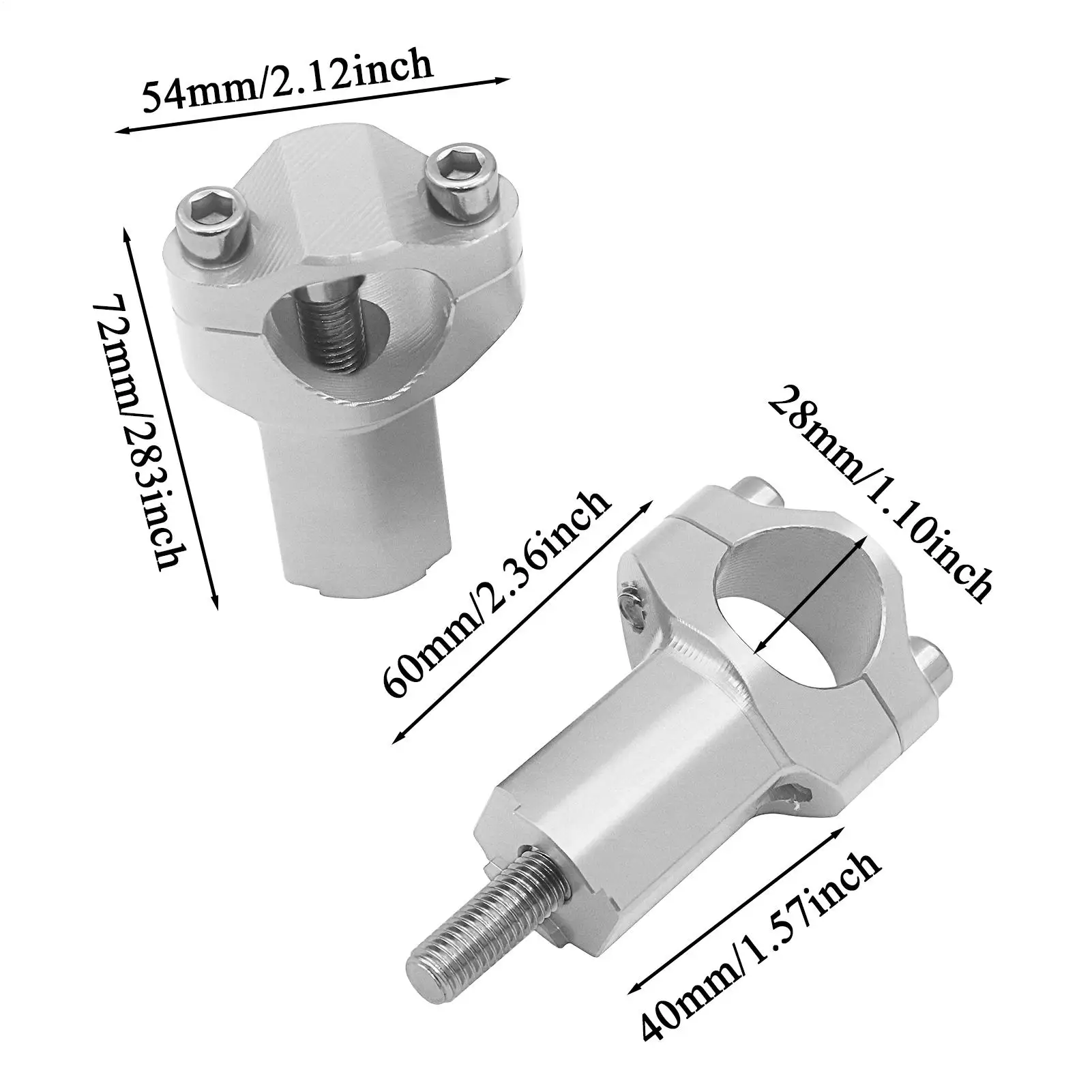 Cycling Handlebar Riser Fat Handlebar Mount Clamp For Motorcycle Motorbike Replacement Handle Aluminum Alloy Accessories For - Image 6