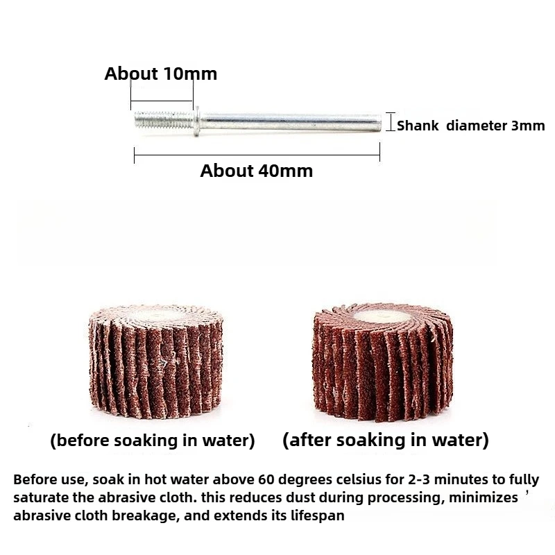 رأس عجلة طحن شفرة عرقوب قابلة للتعديل 3 مم، عجلة صنفرة وتلميع 80-600 حصى للمطاحن الهوائية والكهربائية #3