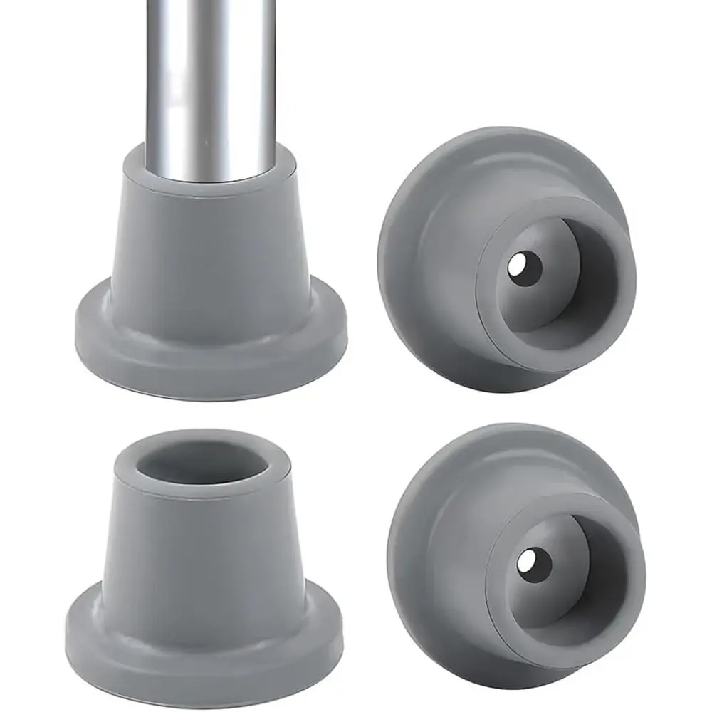 New Rubber Shower Chair Leg Caps 28.6MM Heavy Duty Shower Chair Leg Cover Grey Non Slip Tips Bath Seat Stools