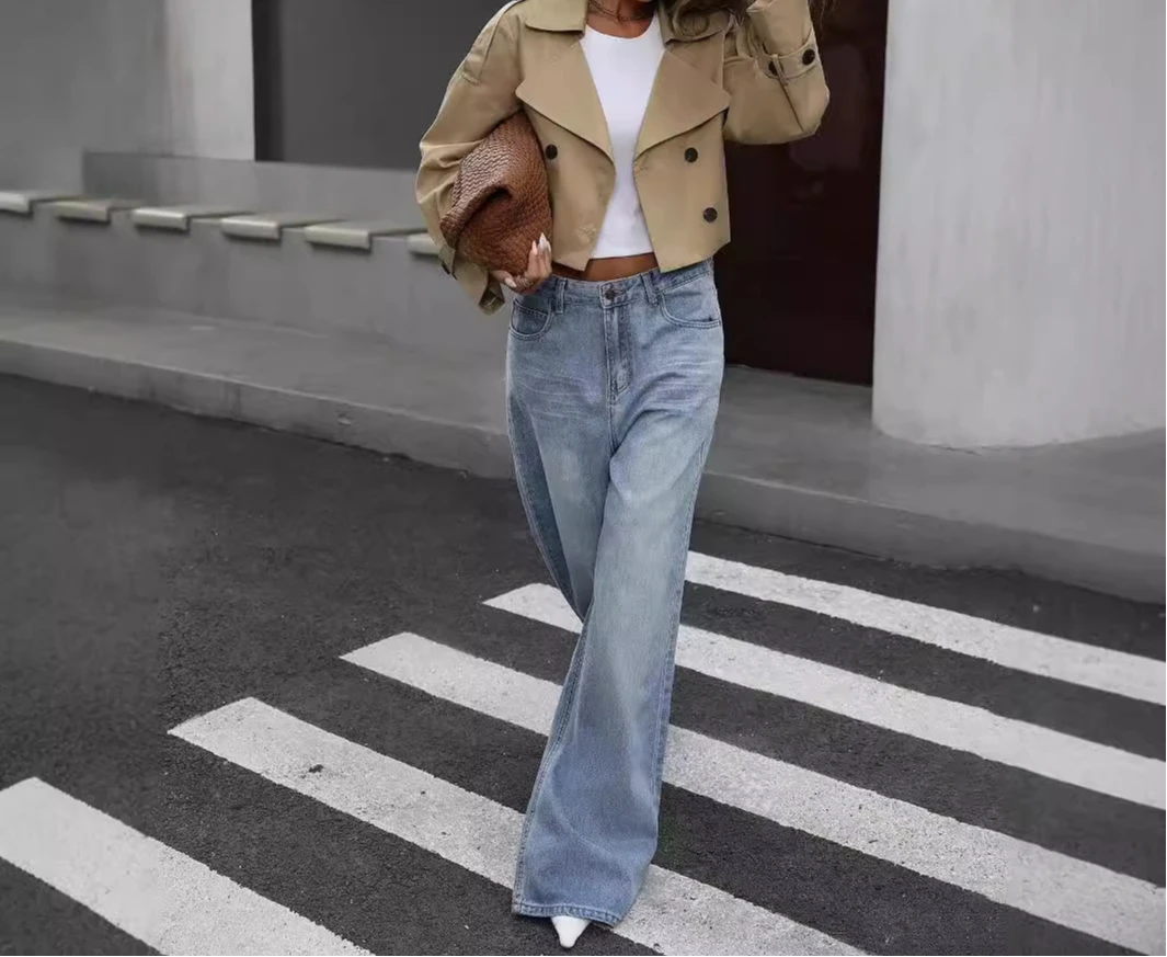 

New Autumn Winter Jacket for Women's Casual Style Women's High End Short Double breasted Top