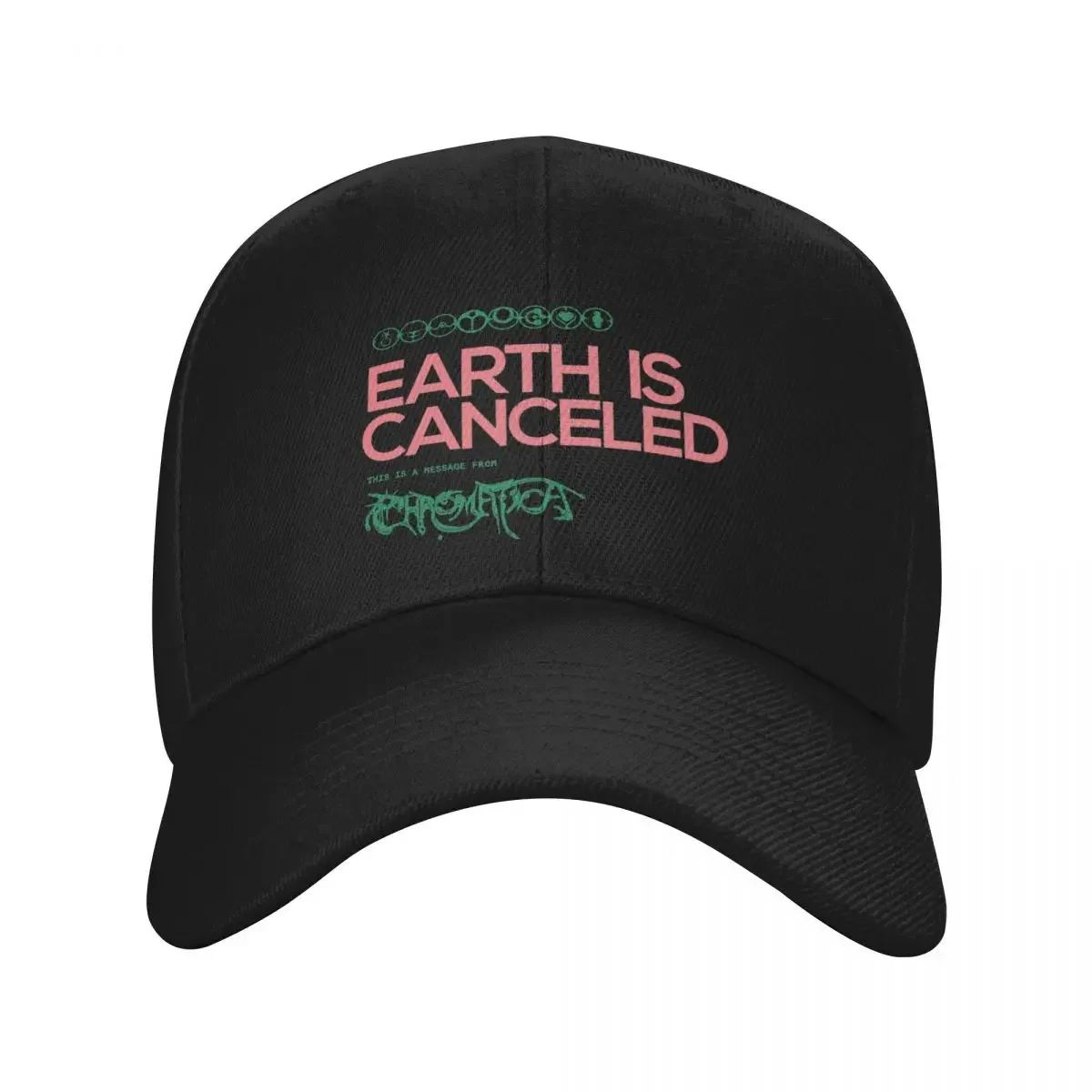 

Earth is Canceled (Gaga Chromatica Green/Pink) Baseball Cap Vintage Luxury Cap custom caps Men's Women's