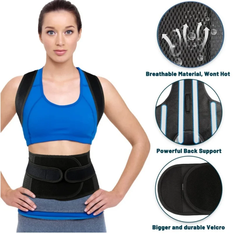 Adjustable Back Posture Corrector With Breathable Shoulder And Waist Support Straps For Boys And Girls To Relieve Back Pain image 4