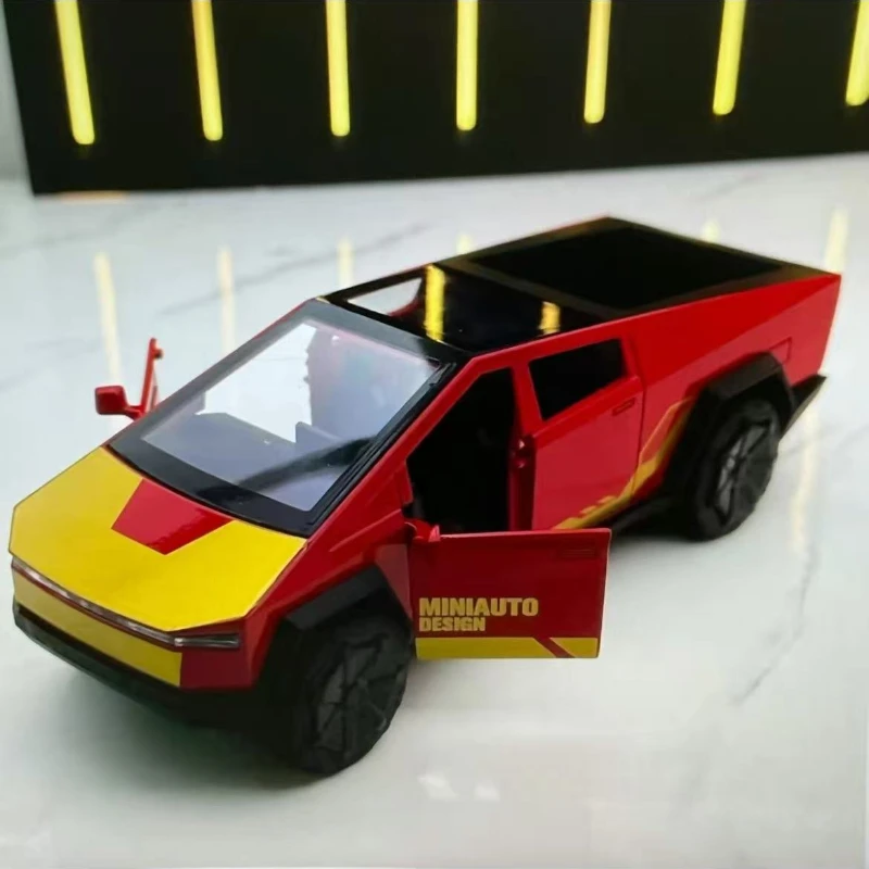

Simulation 1:32 Tesla pickup alloy off-road vehicle model ornament ornament children's toy birthday gift