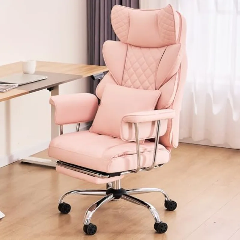500 Lbs Kneading Massage Office Chair with Foot Rest, Ergonomic Reclining Home Computer Chair, High Back Thick Cushion