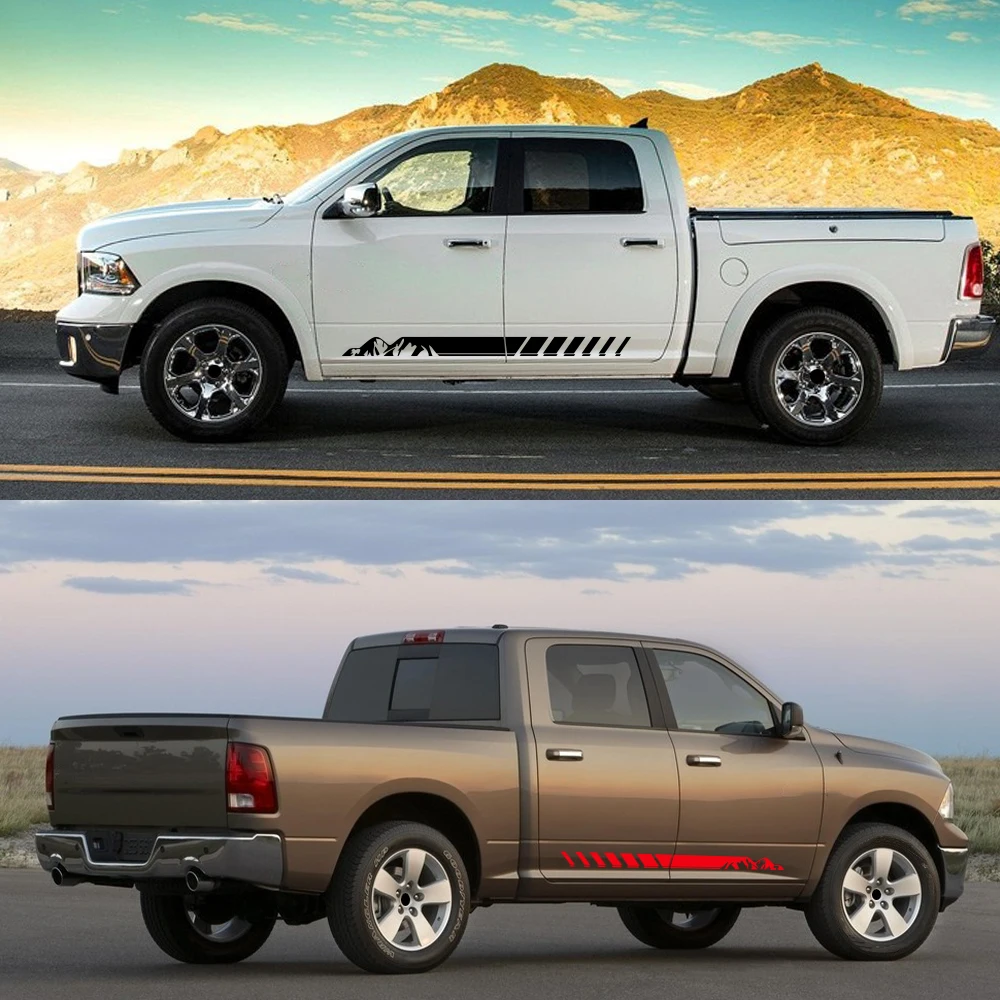 

Car Body Side Vinyl Decal 2Pcs Off-road Sports Car Stickers Self-Adhesive Auto Decoration Accessories For Ford F150 F-150 Raptor