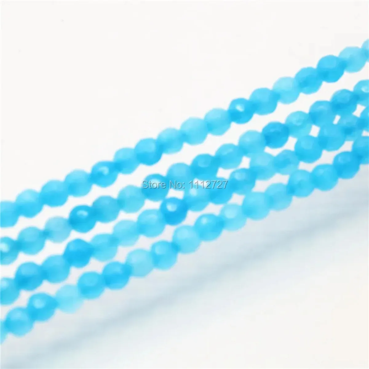 4mm Skyblue Accessories Amazonite Crafts Loose Beads Round DIY Semi Finished Stones Faceted Jewelry Making Design 15inch Gifts