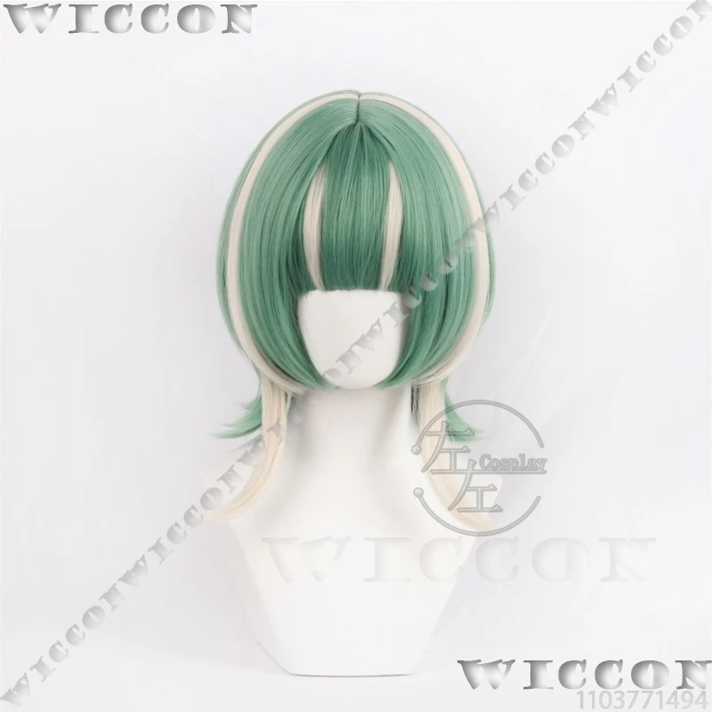 أزياء Guita Anime Gachiakuta Guita Hebby Fantasia التأثيرية أزياء شعر مستعار أخضر شعر قصير للنساء والفتيات كوس الدعامة لعب الأدوار في حفلات الهالوين