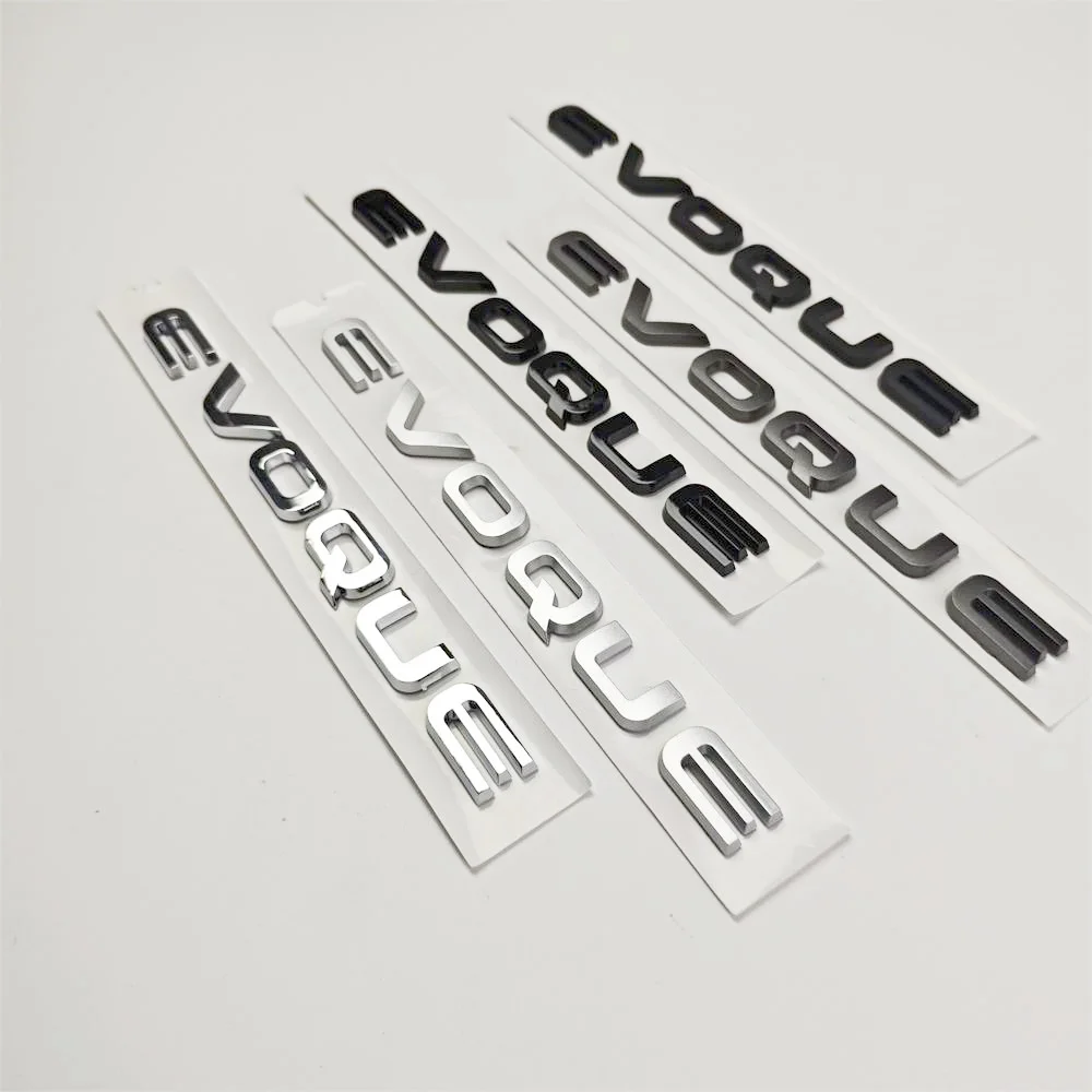 3D ABS Letters EVOQUE Car sticker Rear tail Trunk sticker car rear Emblem sticker for RANGE ROVER P250 P300 styling Accessories