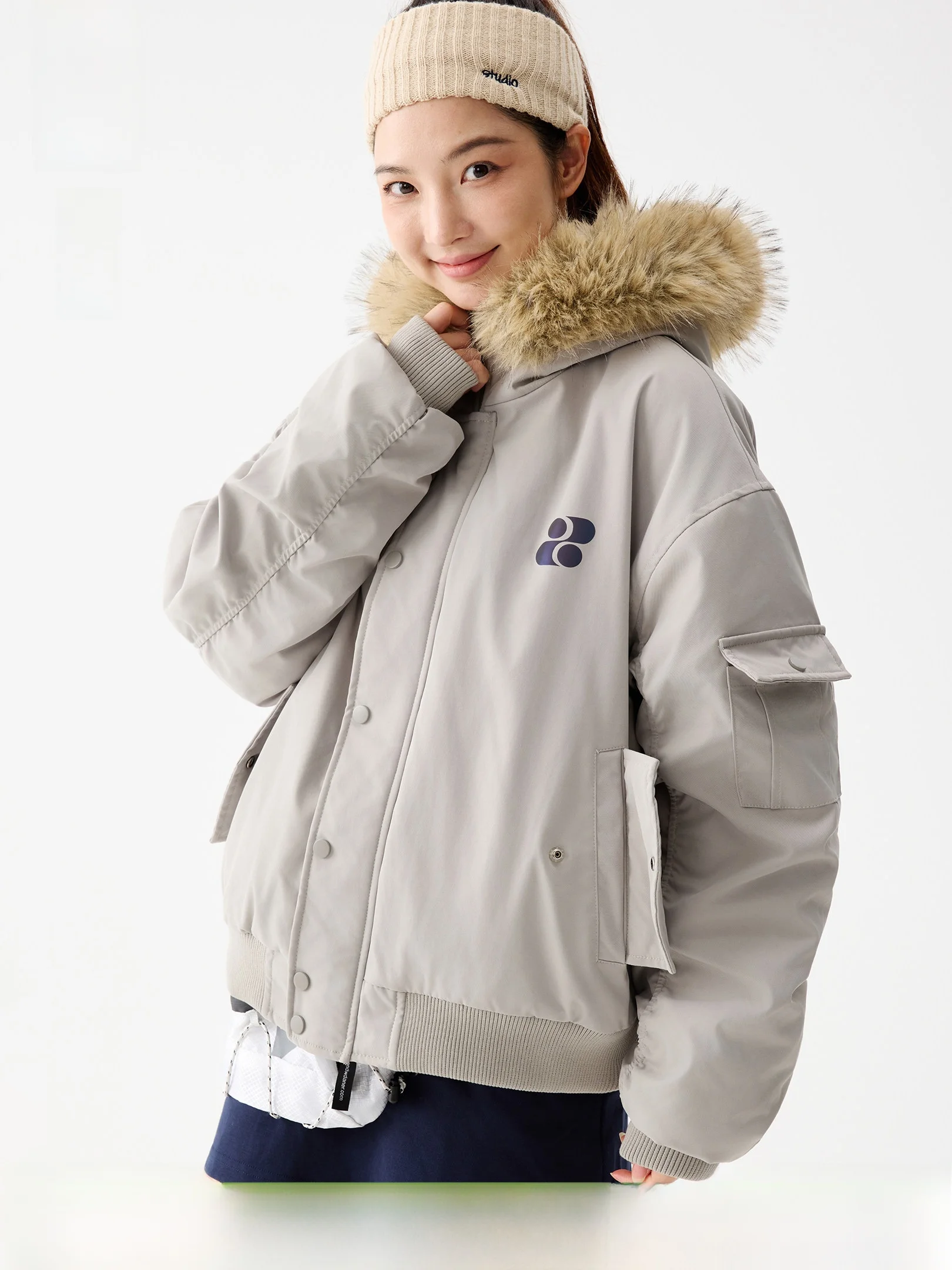 

OWOX Women's Parka Coat Water-Resistant Warm Cotton Winter 2025 Unique Sli Hooded Jaet Street Sle Sport Casual Loose Fit