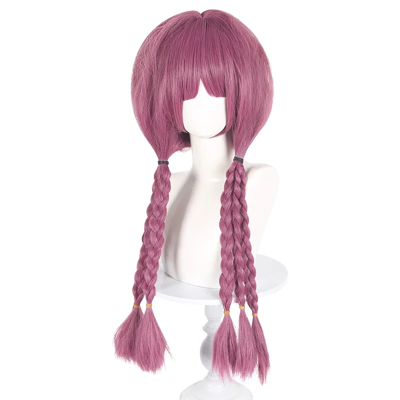 Anime Frieren Beyond Journey's End Aura Cosplay Costume Women Aura the Guillotine Horns Haipins Fiber Hair + Wig Cap Halloween view 6