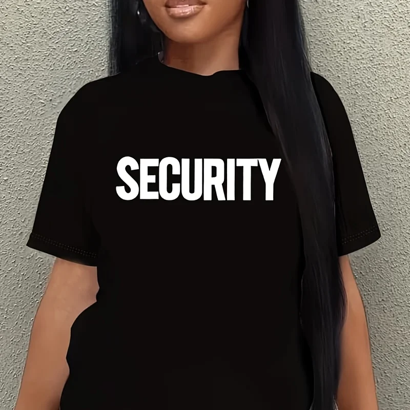 Security Women's Plus Size T-Shirt 100% Cotton 220g
