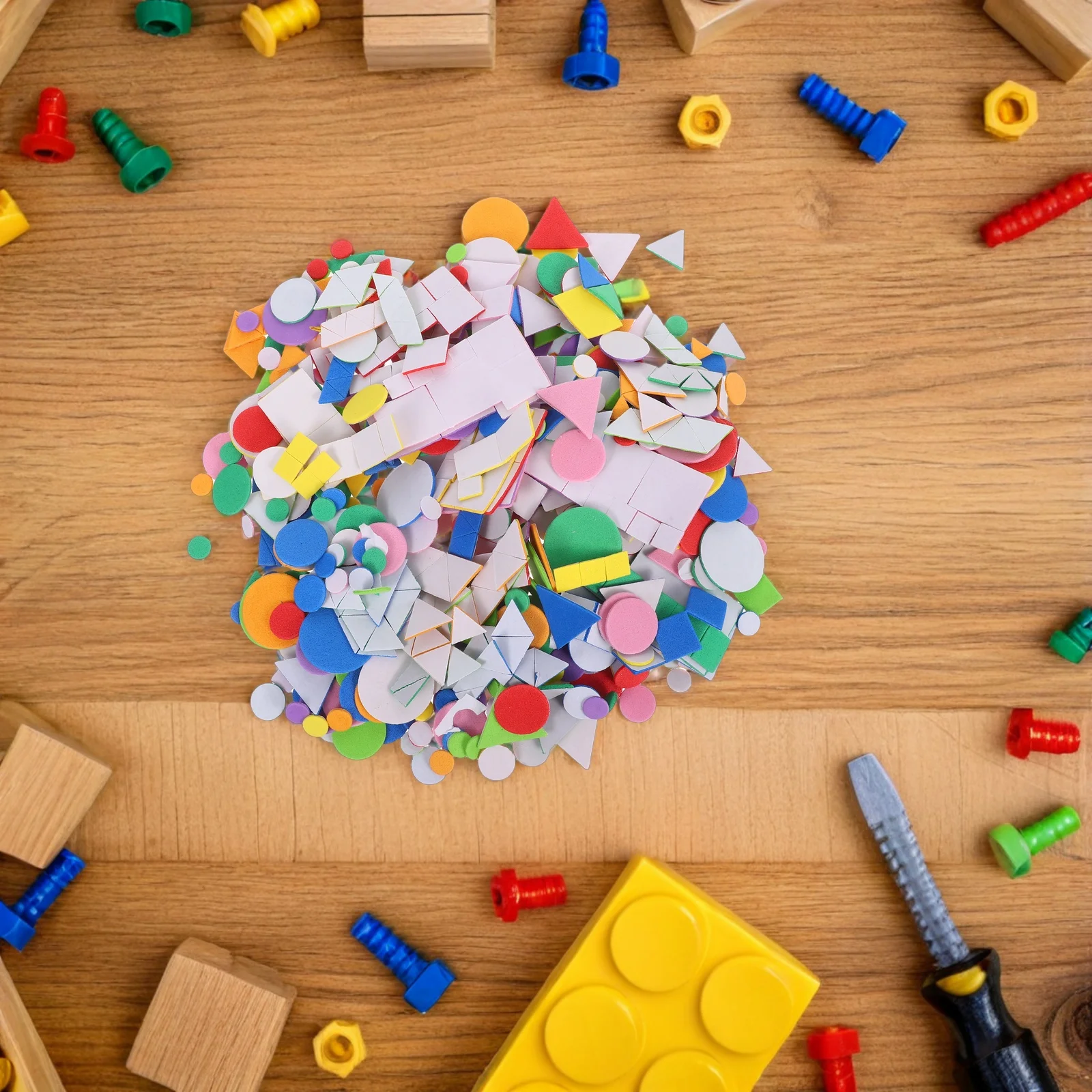 

960 Pcs Kids Stickers Children's Crafts Geometric Shapes for Supplies Decorative DIY Self-adhesive Removable Materials