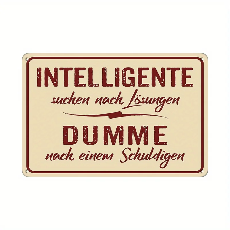 2D Metal Sign, Vintage Beige Brown Plaque, Humorous Quote Wall Art, Office Man Cave Bar Decor Warning Gift