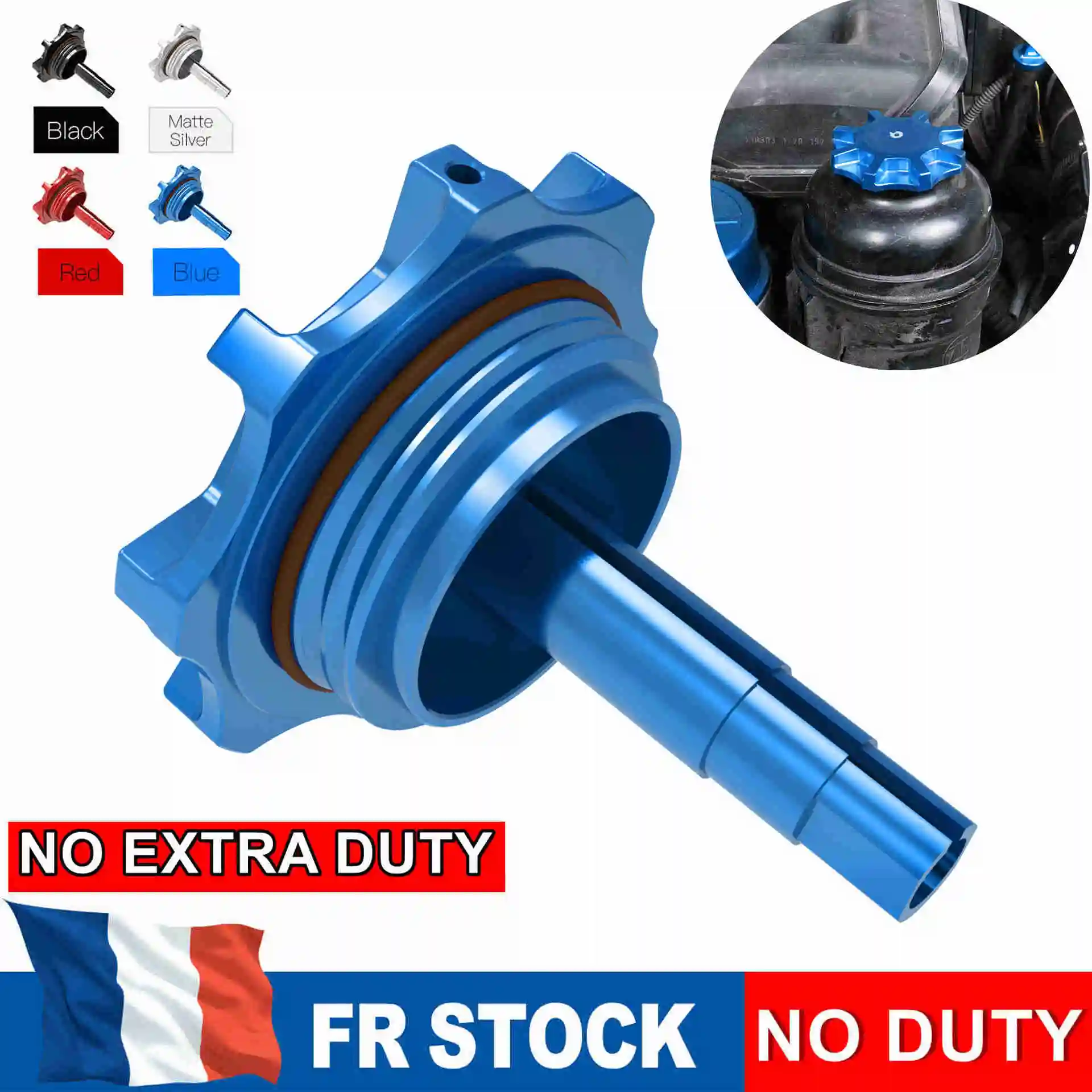 Aluminiowa pokrywka zbiornika wspomagania układu kierowniczego do BMW N54 N52 N55 M54 M52 E90 E92 E93 E91 E46 E36 M3 E60 E39 E82 E87 E63 E66 E84 X1 E83 X3 E53 X5 Z4 Z3 Zastępuje 32411128333