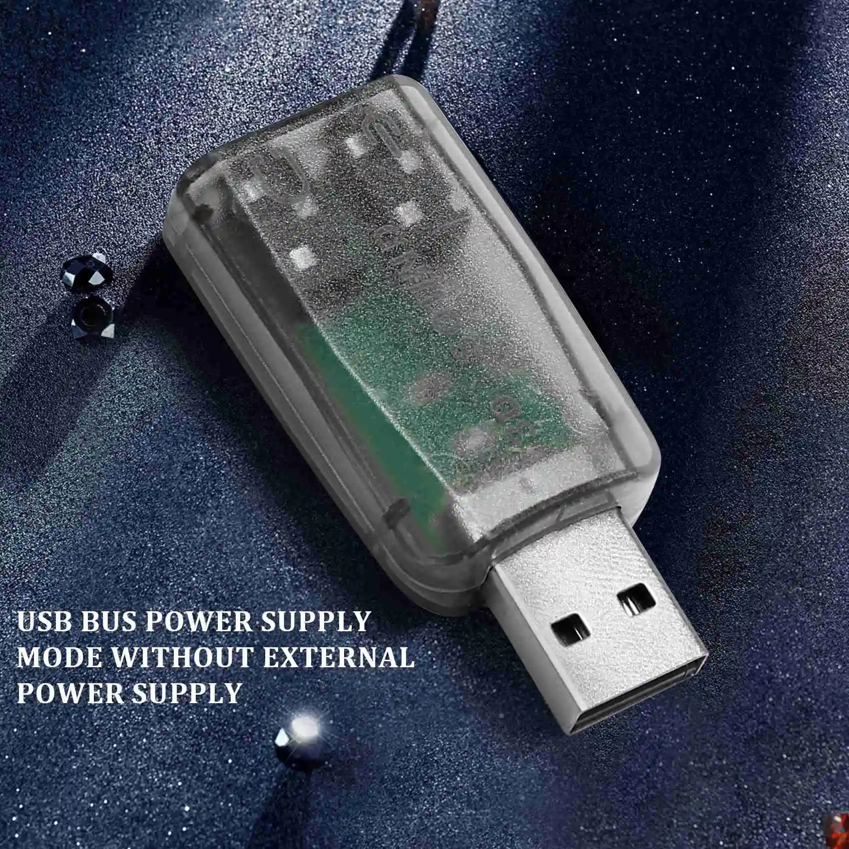 سماعة رأس ستيريو ومقبس من USB إلى من الميكروفون وسماعة رأس ، بطاقة صوت ثلاثية الأبعاد ، محول صوت ، كمبيوتر شخصي