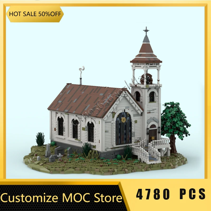 

4780 PCS Moc Medieval Western Churches Modular Model Building Blocks DIY Sets Education Assembly Bricks Toys Kids Christmas Gift