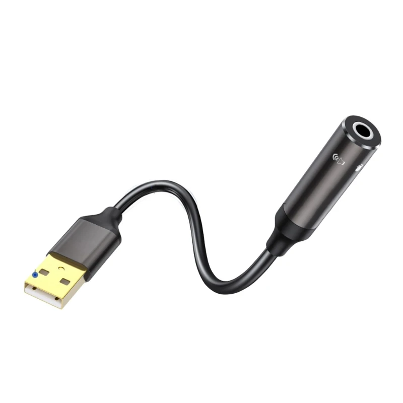 USB To 3.5mm Auditory Adapter, External Sound Card For PC, Laptop, Dsktop More Devices